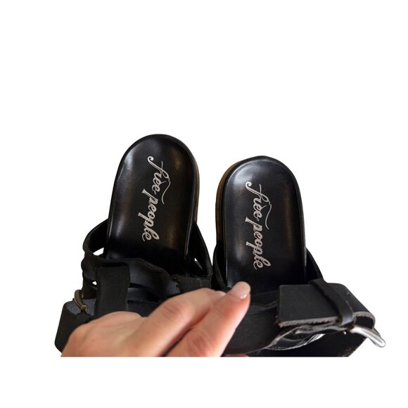 Free People Valencia Wrap Black Sandals 41 - Picture 4 of 6